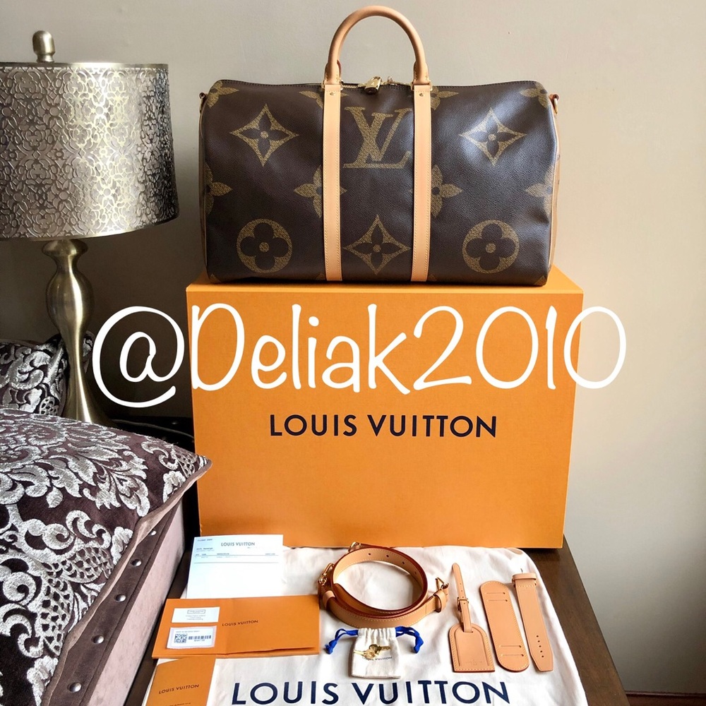 NEW Louis Vuitton Reverse Giant Keepall 50 RARE 😍 - Picture 2 of 8